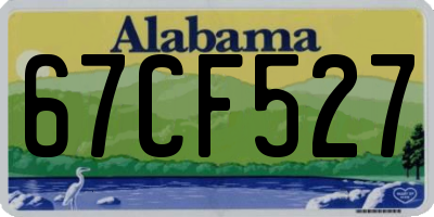 AL license plate 67CF527