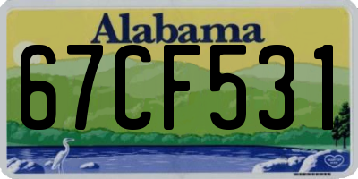 AL license plate 67CF531