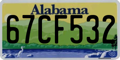 AL license plate 67CF532