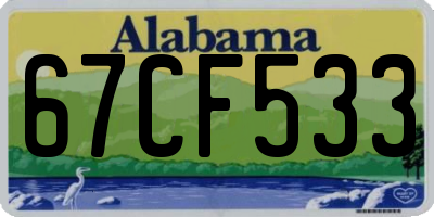 AL license plate 67CF533
