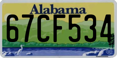 AL license plate 67CF534