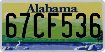 AL license plate 67CF536