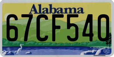 AL license plate 67CF540