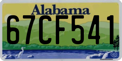 AL license plate 67CF541