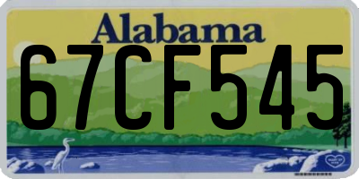 AL license plate 67CF545