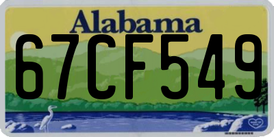 AL license plate 67CF549