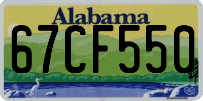 AL license plate 67CF550
