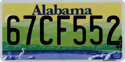 AL license plate 67CF552