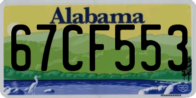 AL license plate 67CF553