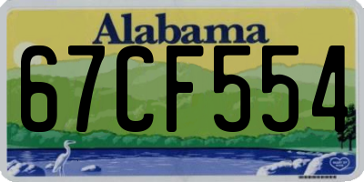 AL license plate 67CF554