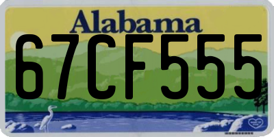 AL license plate 67CF555
