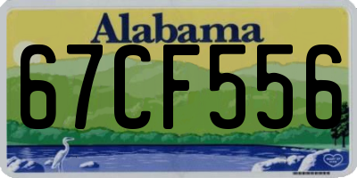 AL license plate 67CF556