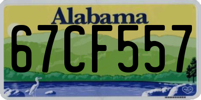 AL license plate 67CF557