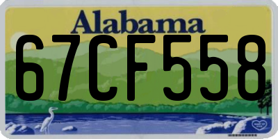 AL license plate 67CF558