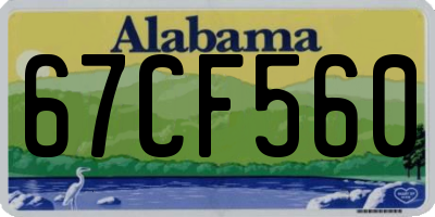 AL license plate 67CF560