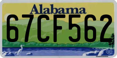 AL license plate 67CF562