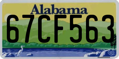 AL license plate 67CF563