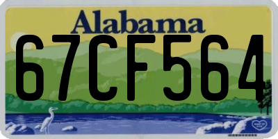 AL license plate 67CF564