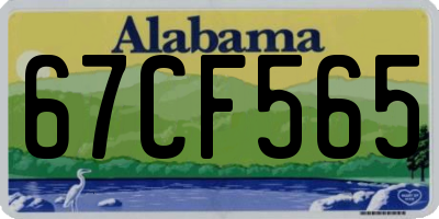 AL license plate 67CF565