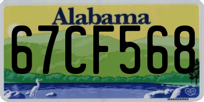 AL license plate 67CF568
