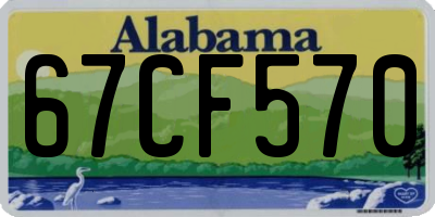 AL license plate 67CF570