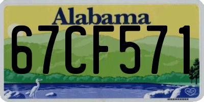 AL license plate 67CF571