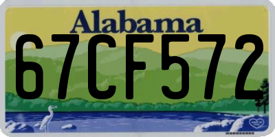 AL license plate 67CF572