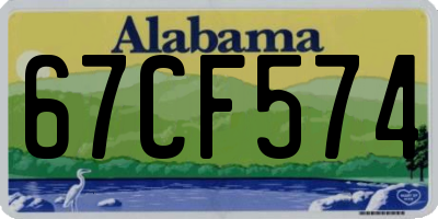AL license plate 67CF574