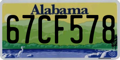 AL license plate 67CF578