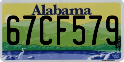 AL license plate 67CF579