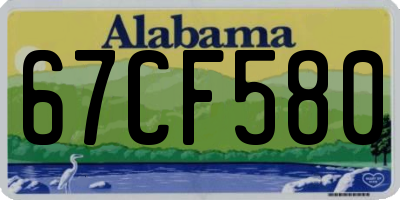 AL license plate 67CF580