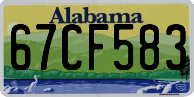 AL license plate 67CF583