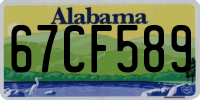 AL license plate 67CF589