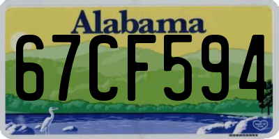 AL license plate 67CF594