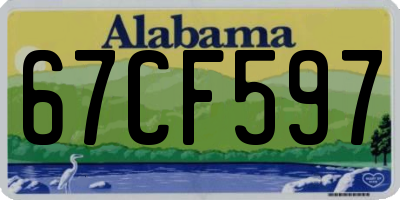 AL license plate 67CF597