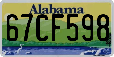 AL license plate 67CF598