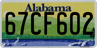 AL license plate 67CF602