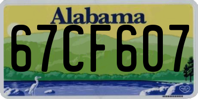 AL license plate 67CF607