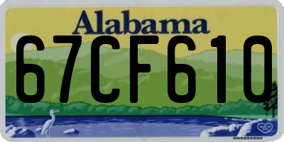 AL license plate 67CF610