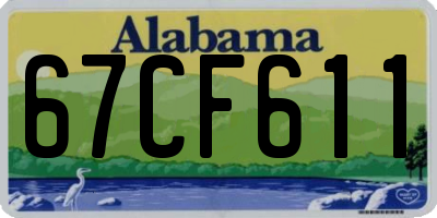 AL license plate 67CF611