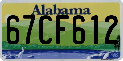 AL license plate 67CF612