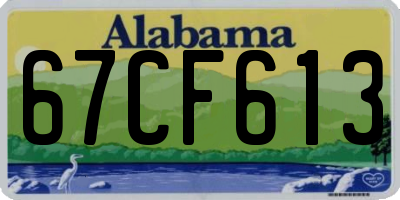 AL license plate 67CF613