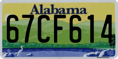 AL license plate 67CF614
