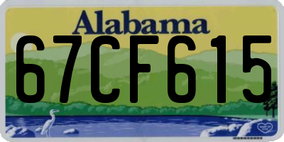AL license plate 67CF615
