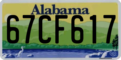 AL license plate 67CF617