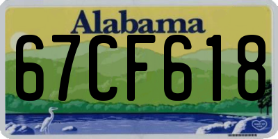 AL license plate 67CF618