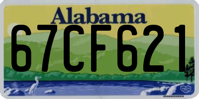 AL license plate 67CF621