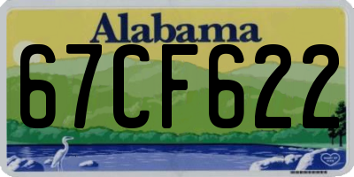 AL license plate 67CF622
