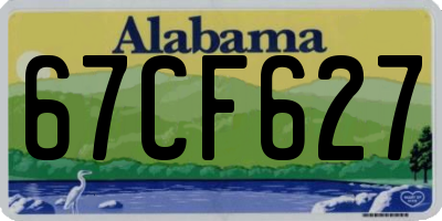 AL license plate 67CF627