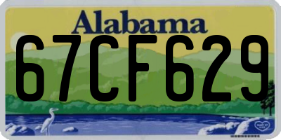 AL license plate 67CF629